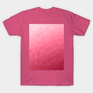 Magenta pink ombre gradient geometric mesh pattern T-Shirt